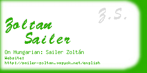 zoltan sailer business card