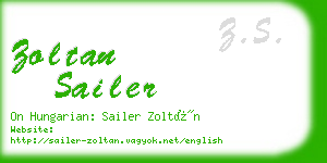 zoltan sailer business card